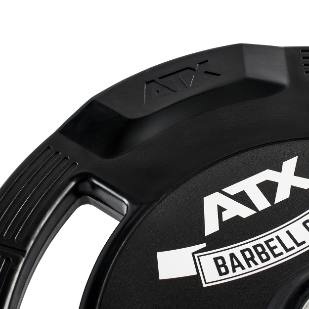 Poza cu Disc pentru gantere din cauciuc cu maner – 50 mm – Barbell Club Logo – 15 kg