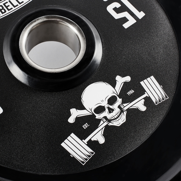 Poza cu Disc Greutate Guma cu Prinderi - 50 mm - Barbell Club Logo - 20 kg