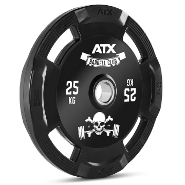 Poza cu Disc greutăți cauciucată cu prindere – 50 mm – Barbell Club Logo – 25 kg