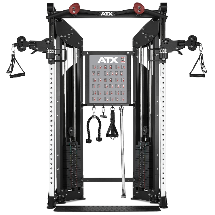 Poza cu ATX Dual Pulley Functional Trainer 2×90 kg – Stație Multifuncțională Profesională cu Cabluri