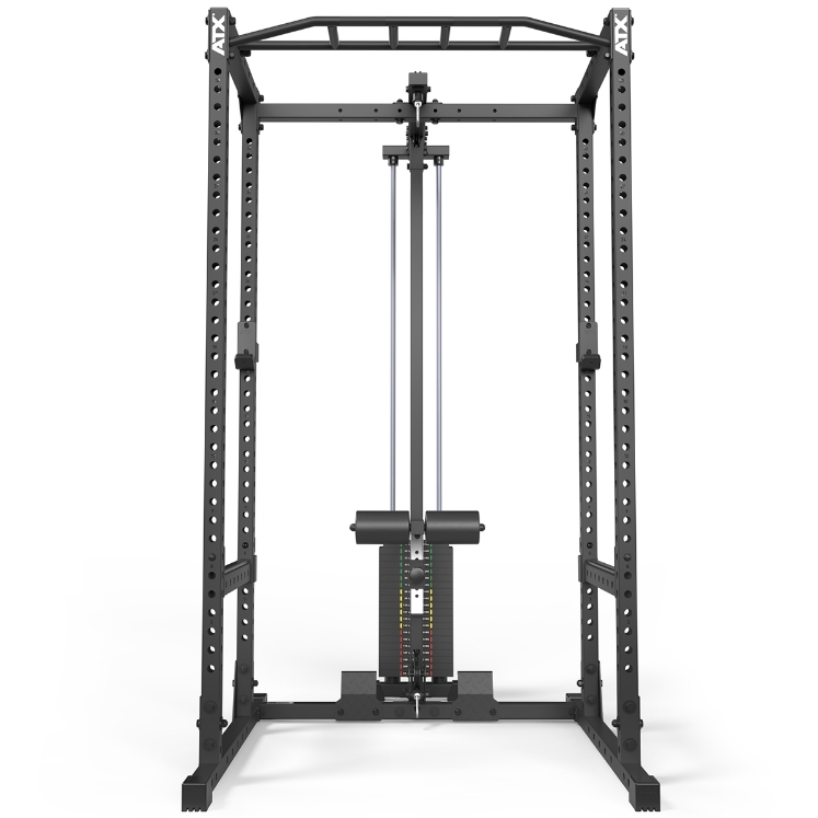 Poza cu ATXR Lat Pulldown & Low Row LTO-520 cu Pachet de Greutăți 100 kg – Extensie pentru Power Rack