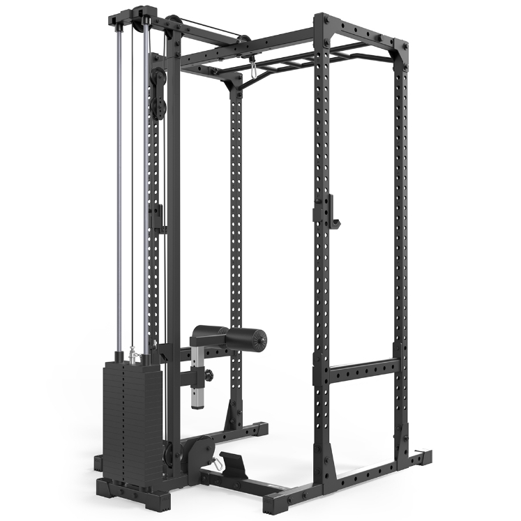 Poza cu ATXR Lat Pulldown & Low Row LTO-520 cu Pachet de Greutăți 100 kg – Extensie pentru Power Rack