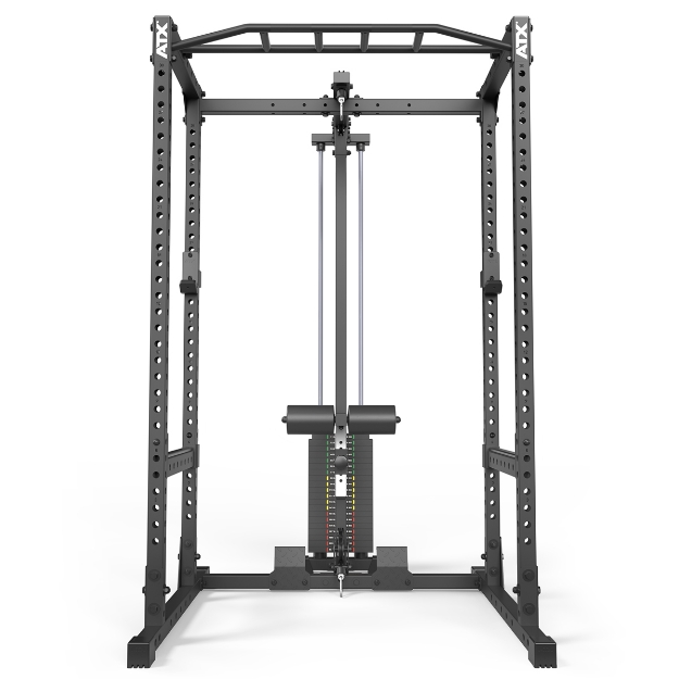 Poza cu ATXR Lat Pulldown & Low Row LTO-510 cu Pachet de Greutăți 100 kg – Extensie pentru Power Rack