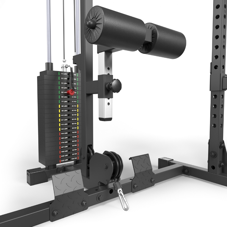 Poza cu ATX Power Rack 510 Stație completă cu stație pentru tracțiuni lat și 100 kg greutăți placate - Înălțime 198 cm
