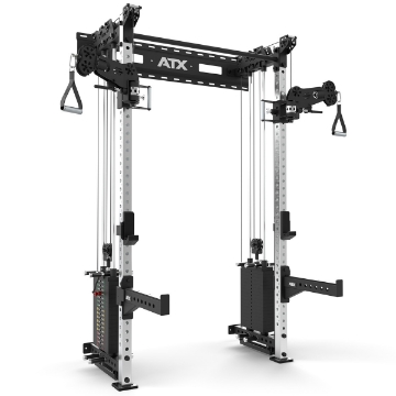 Poza cu ATX Half Rack – Stație de tracțiuni cu 2 x 90 kg greutăți pin – Fixare pe perete