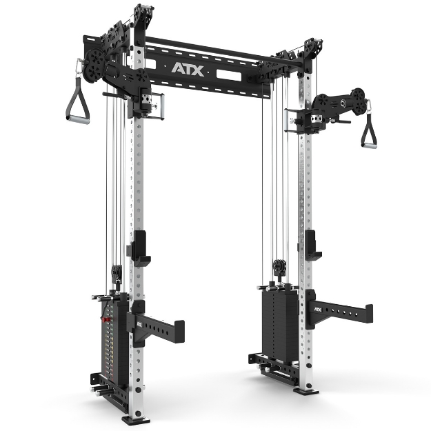 Poza cu ATX Half Rack – Stație de tracțiuni cu 2 x 90 kg greutăți pin – Fixare pe perete