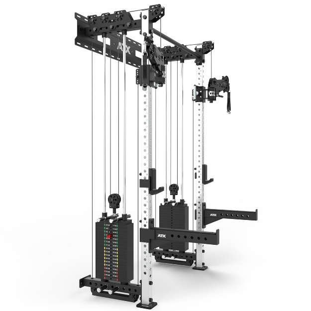 Poza cu ATX Half Rack – Stație de tracțiuni cu 2 x 90 kg greutăți pin – Fixare pe perete