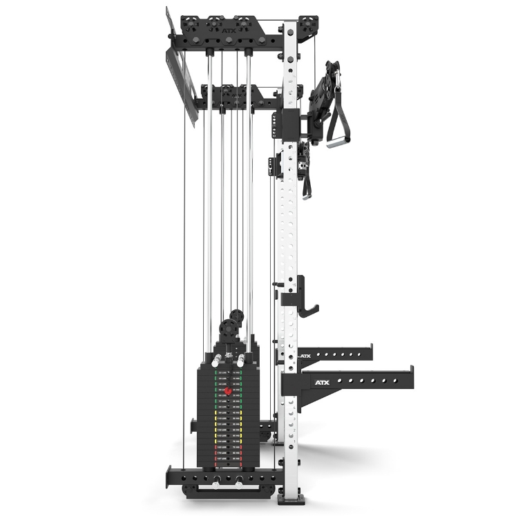 Poza cu ATX Half Rack – Stație de tracțiuni cu 2 x 90 kg greutăți pin – Fixare pe perete