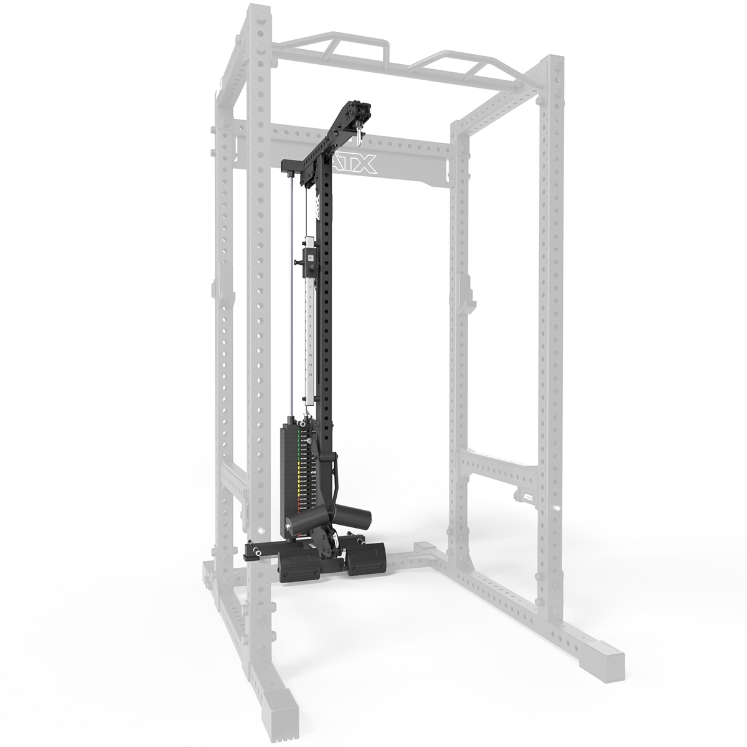 Poza cu ATX Lat Pulldown & Low Row LTO-780 cu Pachet de Greutăți 125 kg – Extensie pentru Power Rack 780