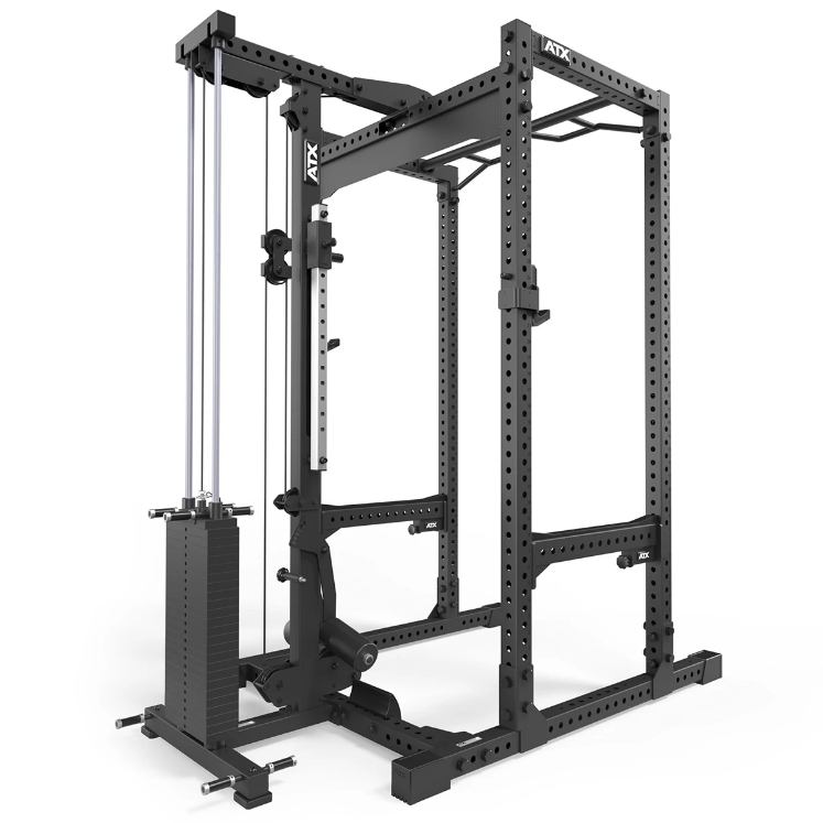 Poza cu ATX Lat Pulldown & Low Row LTO-780 cu Pachet de Greutăți 125 kg – Extensie pentru Power Rack 780