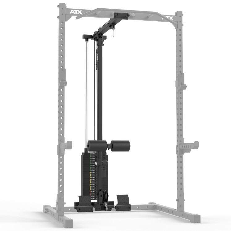 Poza cu Stație Lat Pulldown & Low Row ATX pentru Half Rack HRX-510 – Modul Profesional cu Greutăți