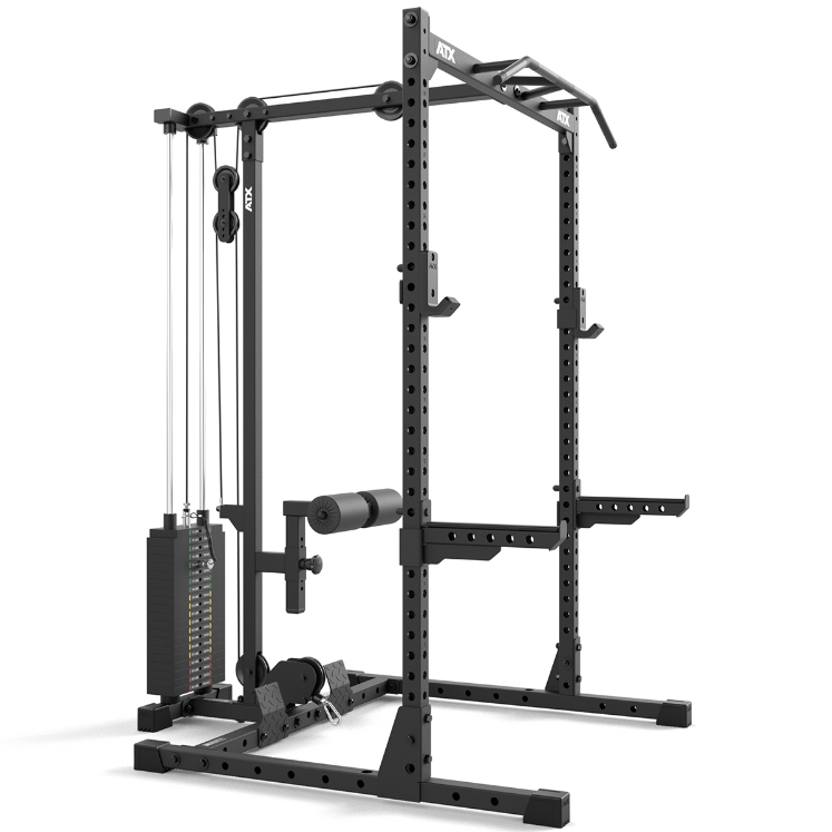 Poza cu Stație Lat Pulldown & Low Row ATX pentru Half Rack HRX-510 – Modul Profesional cu Greutăți