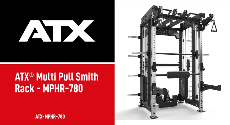 Poza cu ATX Smith Machine Multi Pull Half Rack – Stație Multifuncțională Profesională cu Functional Trainer și 2 x 110 kg