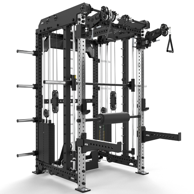 Poza cu ATX Smith Machine Multi Pull Half Rack – Stație Multifuncțională Profesională cu Functional Trainer și 2 x 110 kg