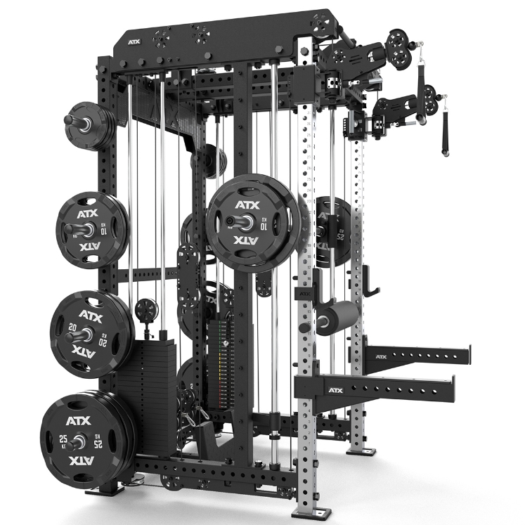 Poza cu ATX Smith Machine Multi Pull Half Rack – Stație Multifuncțională Profesională cu Functional Trainer și 2 x 110 kg
