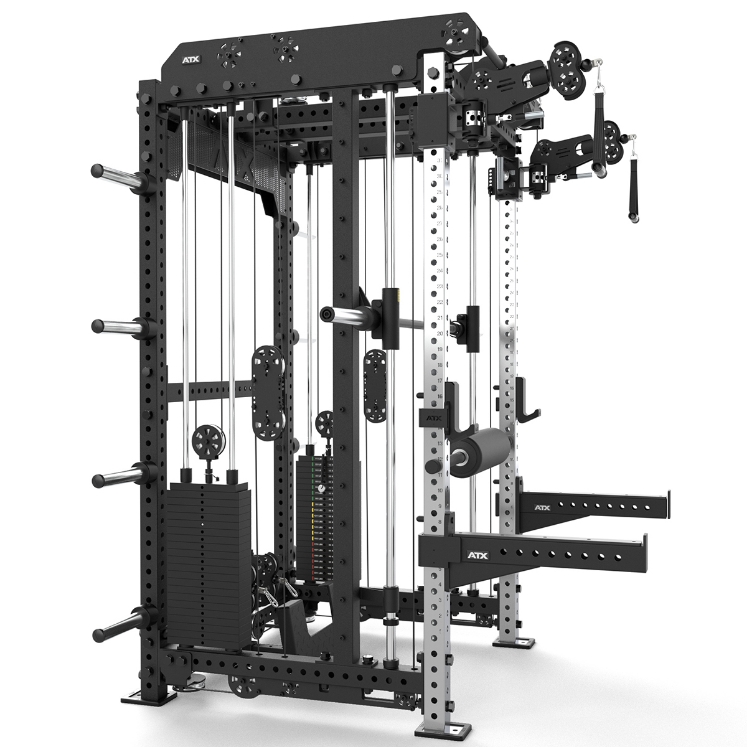 Poza cu ATX Smith Machine Multi Pull Half Rack – Stație Multifuncțională Profesională cu Functional Trainer și 2 x 110 kg