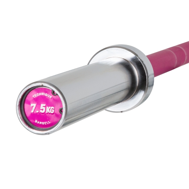 Poza cu Technik Bar 7,5 kg Roz - Bara Hantel din Aluminiu Extra Usoara