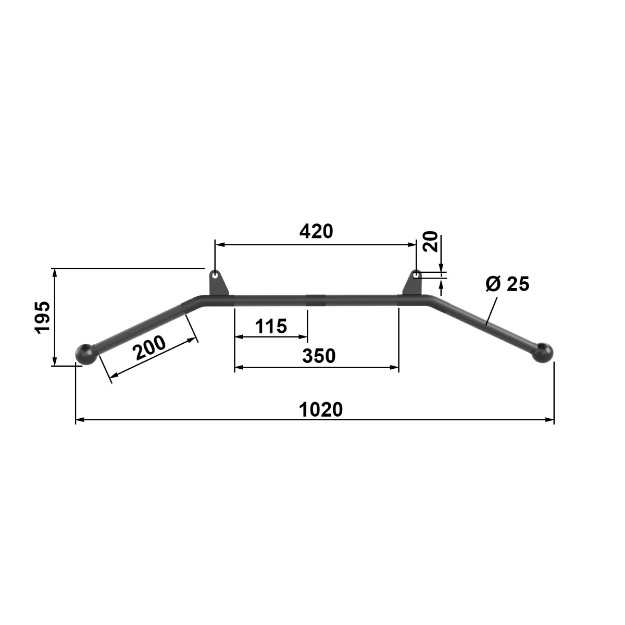 Poza cu ATX Latzugstange cu 2 Ochiuri