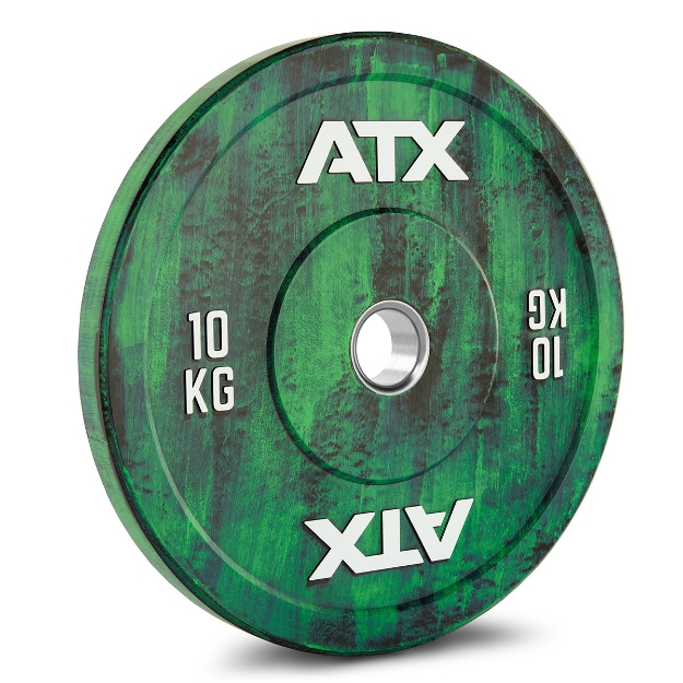 Poza cu ATX® Color Fade Bumper Plate 10 kg verde