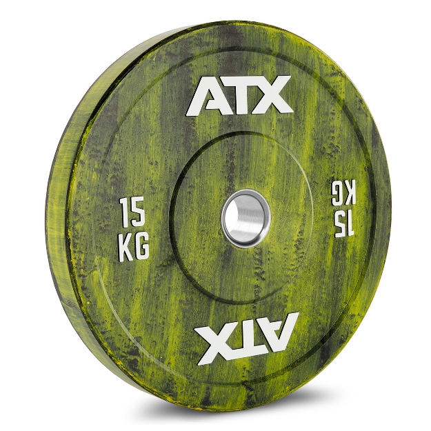 Poza cu ATX Color Fade Bumper Plate 15 kg galben