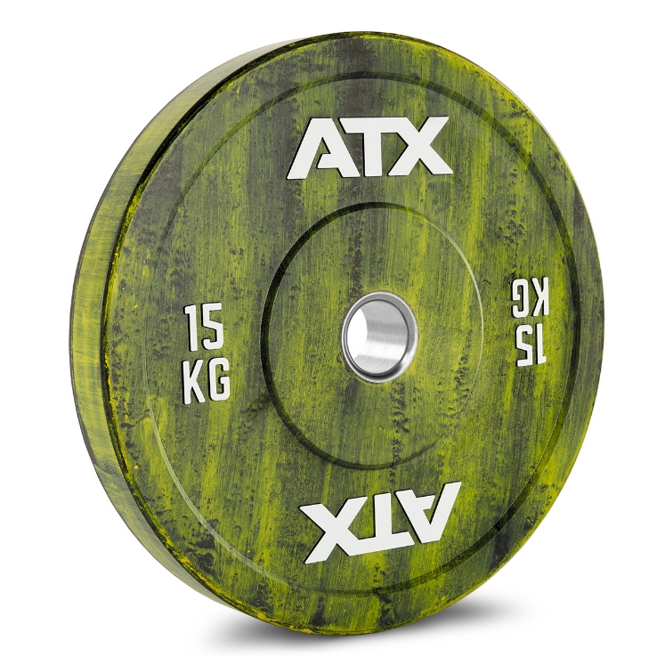 Poza cu ATX Color Fade Bumper Plate 15 kg galben