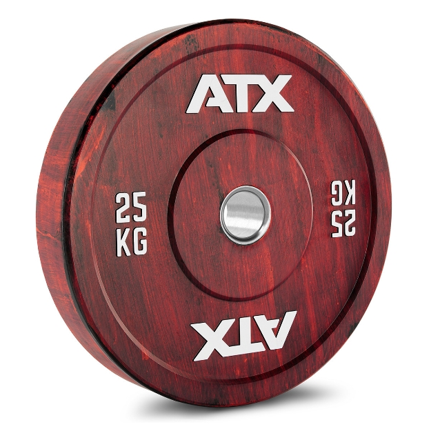Poza cu ATX® Color Fade Bumper Plate 25 kg rosu