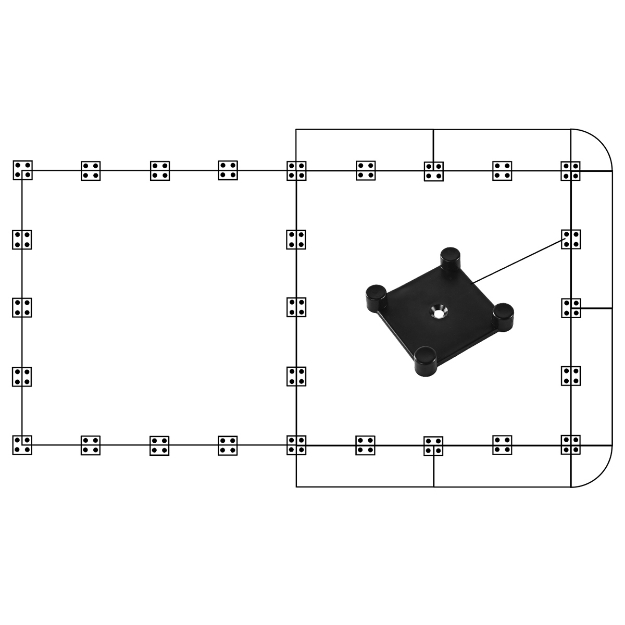 Poza cu Gymfloor CleanFIT Clipverbinder pentru placi de protectie podea