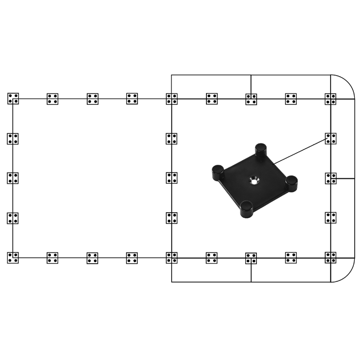 Poza cu Gymfloor CleanFIT Clipverbinder pentru placi de protectie podea