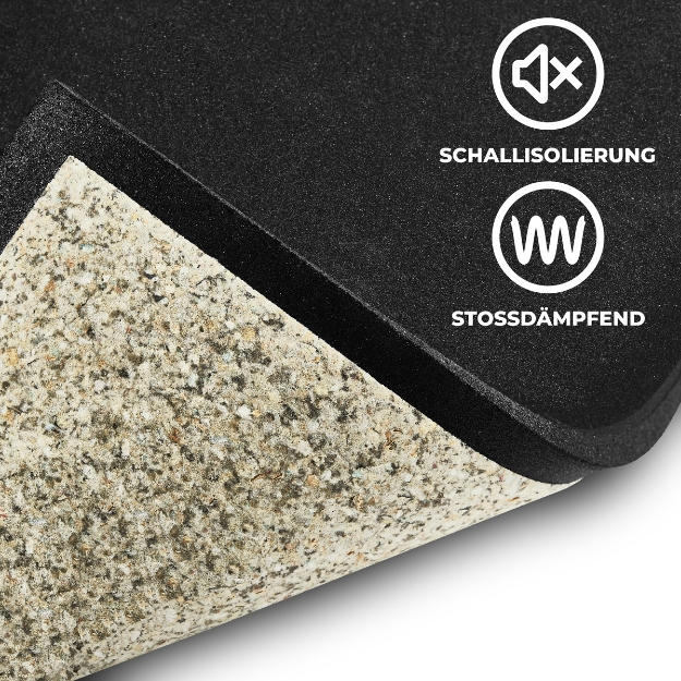 Poza cu Gymfloor® Placa de protecție pardoseală - IZOLARE FONICĂ - 1000 x 1000 x 20 mm