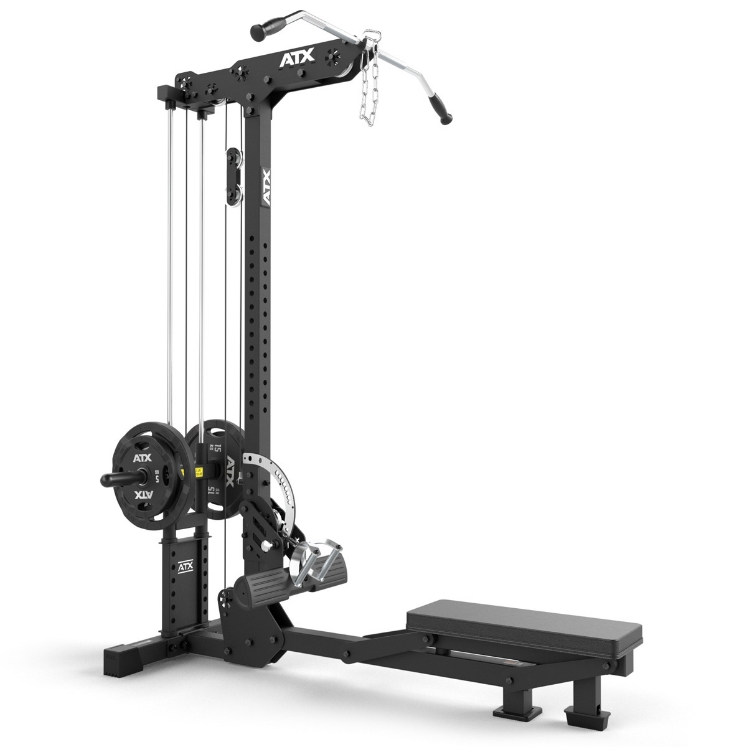 Poza cu ATX Lat Pulldown & Low Row LPL-700 – Aparat Profesional cu Încărcare pe Discuri