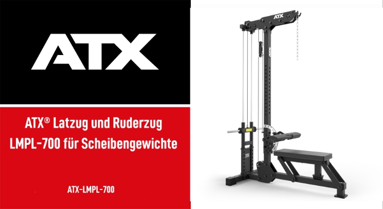 Poza cu ATX Lat Pulldown & Low Row LPL-700 – Aparat Profesional cu Încărcare pe Discuri