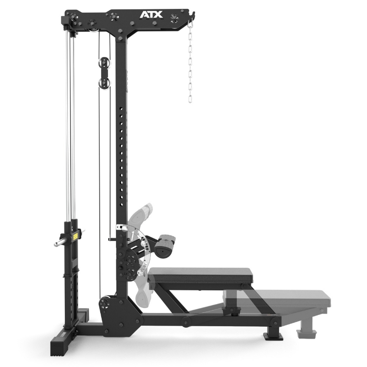 Poza cu ATX Lat Pulldown & Low Row LPL-700 – Aparat Profesional cu Încărcare pe Discuri