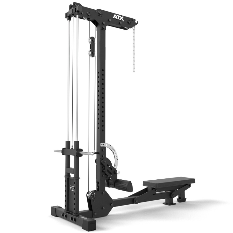 Poza cu ATX Lat Pulldown & Low Row LPL-700 – Aparat Profesional cu Încărcare pe Discuri