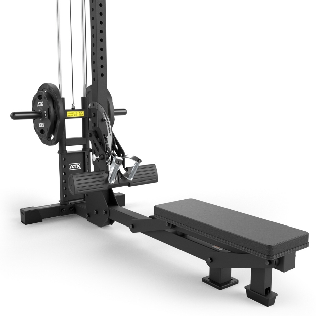 Poza cu ATX Lat Pulldown & Low Row LPL-700 – Aparat Profesional cu Încărcare pe Discuri