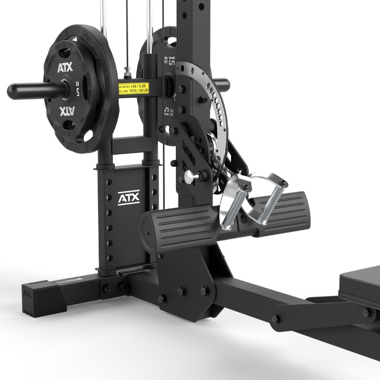 Poza cu ATX Lat Pulldown & Low Row LPL-700 – Aparat Profesional cu Încărcare pe Discuri