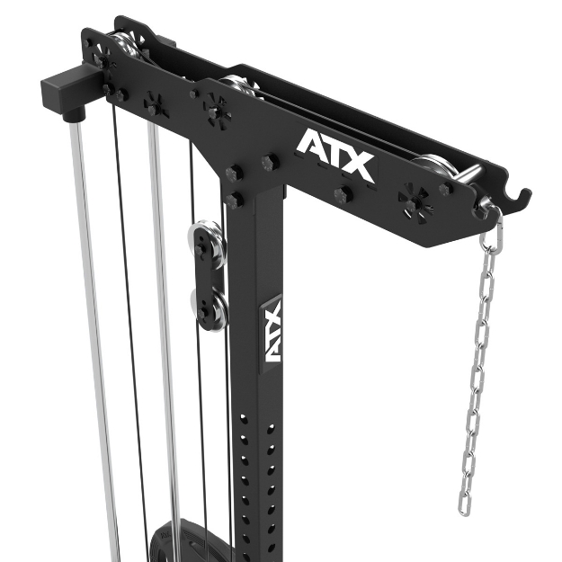 Poza cu ATX Lat Pulldown & Low Row LPL-700 – Aparat Profesional cu Încărcare pe Discuri