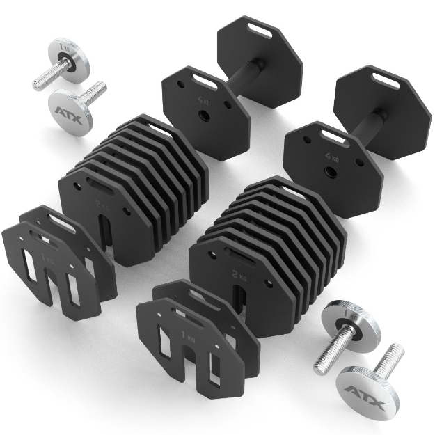 Poza cu ATX Octa Dumbbells reglabile - 2 x 24 kg