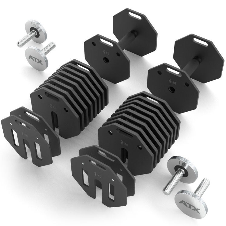 Poza cu Gantere Reglabile ATX Octa 2 × 24 kg – Set de 48 kg