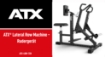 Poza cu ATX Lateral Row Machine LRM-720 – Aparat Profesional Plate Loaded pentru Antrenamentul Spatelui
