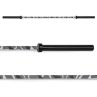 Poza cu Bară olimpică  Camouflage 20KG OK5002 – rezistență premium pentru antrenamente intense