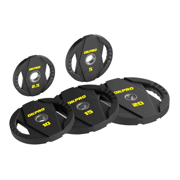 Poza cu Discuri Olimpice Urethan Premium – Greutăți Profesionale pentru Sală și Fitness