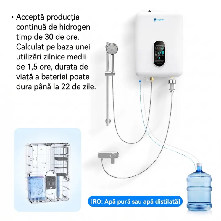 Poza cu Aparat Generator Apa Hidrogenata pentru Dus si Baie SPA, Suyzeko, GY-QYJ-519