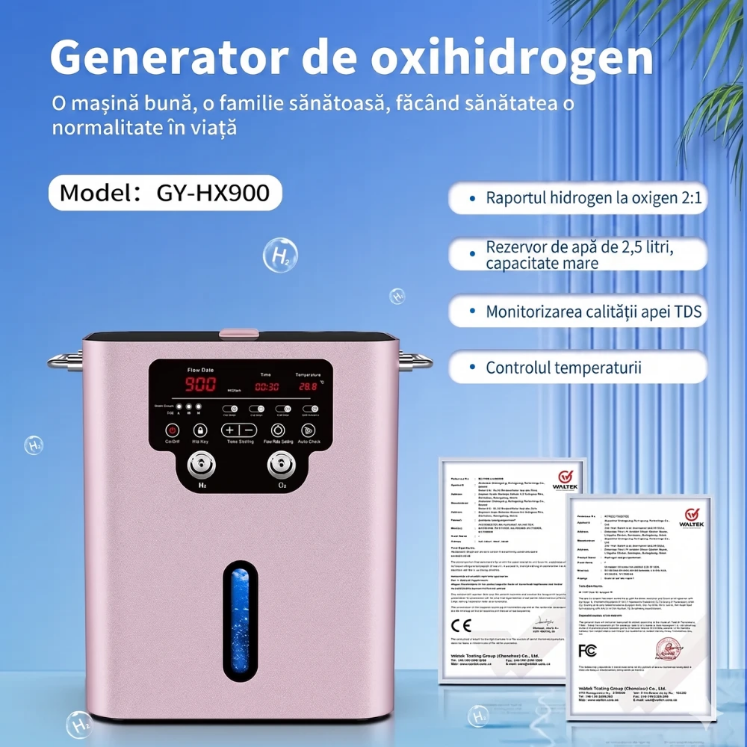 Poza cu Inhalator Multifunctional, Hidrogen Molecular si Oxigen pur, SPE/PEM 900ml/min, GY-HX900
