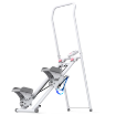 Poza cu Stepper Vertical Pliabil Alb cu Monitor LCD și 2 Niveluri de Rezistență