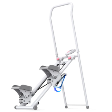 Poza cu Stepper Vertical Pliabil Alb cu Monitor LCD și 2 Niveluri de Rezistență