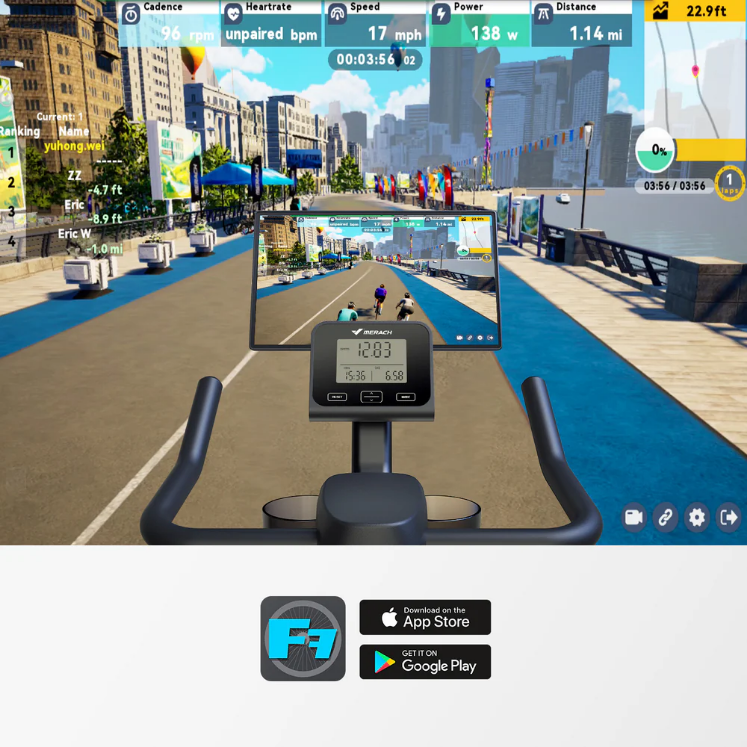 Poza cu Bicicletă Fitness Magnetică MERACH S36 – Silențioasă, Conectivitate Smart și Rezistență Reglabilă