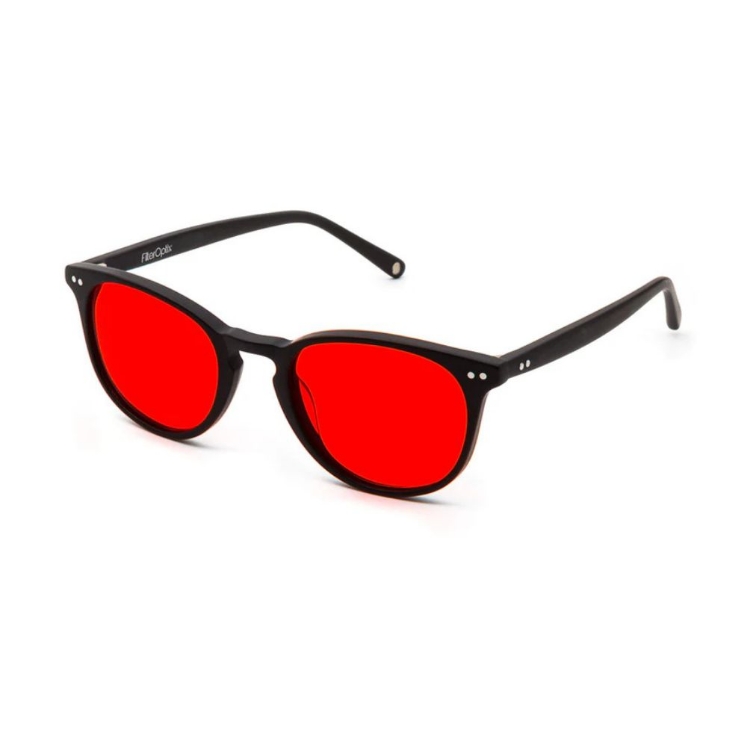 Poza cu Ochelari cu lentile roșii pentru seară – Ventus Matte Black Red, Filter Optix