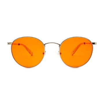 Poza cu Ochelari cu lentile portocalii, anti lumină albastră – Mesi Silver Orange, Filter Optix