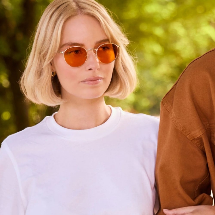 Poza cu Ochelari cu lentile portocalii, anti lumină albastră – Mesi Silver Orange, Filter Optix