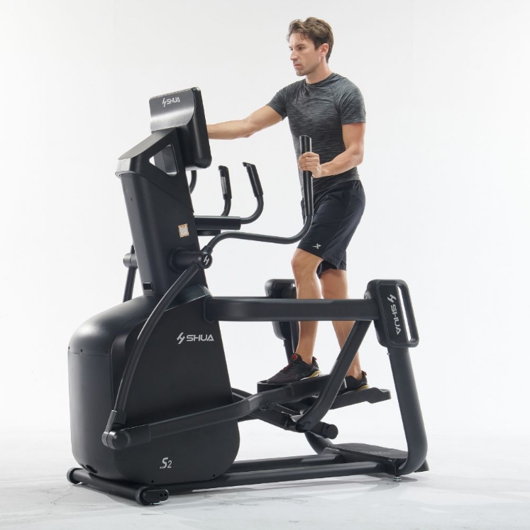 Poza cu Bicicletă eliptică profesională SHUA SH-B9100ET cu ecran tactil 15.6” și 40 niveluri de rezistență